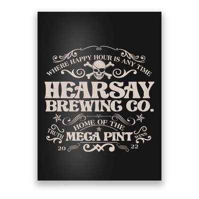 Vintage Hearsay Brewing Co. Where Happy Hour Is Any Time Poster