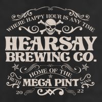 Vintage Hearsay Brewing Co. Where Happy Hour Is Any Time Golf Towel
