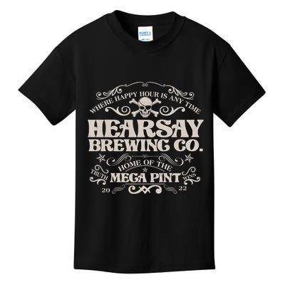 Vintage Hearsay Brewing Co. Where Happy Hour Is Any Time Kids T-Shirt