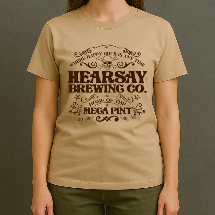Vintage Hearsay Brewing Co. Where Happy Hour Is Any Time T-Shirt