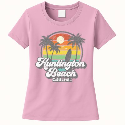 Vintage Huntington Beach California Surfing Womens T-Shirt