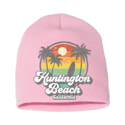 Vintage Huntington Beach California Surfing Short Acrylic Beanie