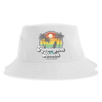 Vintage Huntington Beach California Surfing Sustainable Bucket Hat