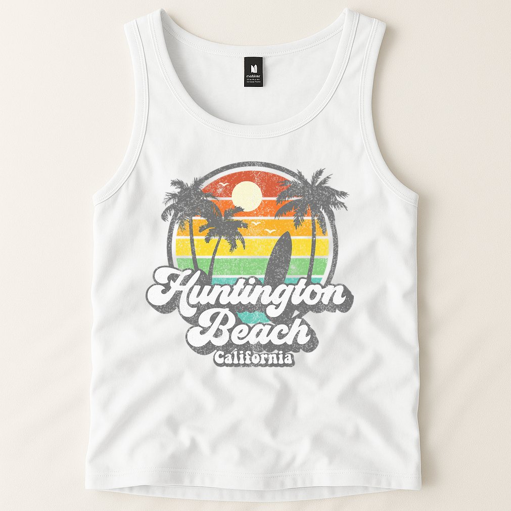 Vintage Huntington Beach California Surfing Tank Top