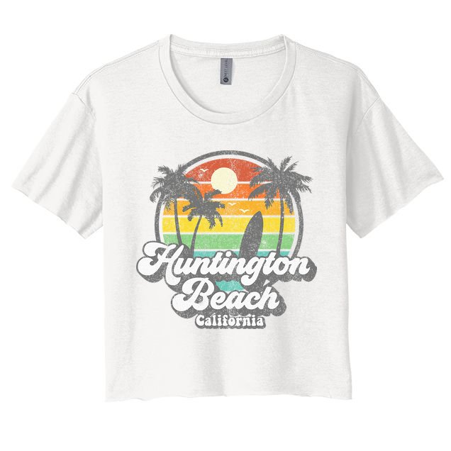 Vintage Huntington Beach California Surfing Crop Top
