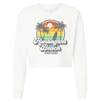 Vintage Huntington Beach California Surfing Cropped Pullover Crew