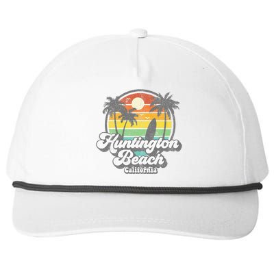 Vintage Huntington Beach California Surfing Snapback Five-Panel Rope Hat