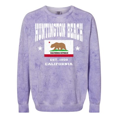 Vintage Huntington Beach California Ca Colorblast Crewneck Sweatshirt