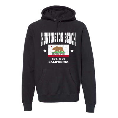 Vintage Huntington Beach California Ca Premium Hoodie