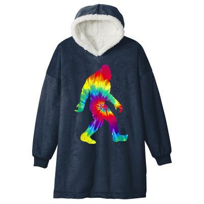 Vintage Hippie Bigfoot Tie Dye Distressed Hooded Wearable Blanket