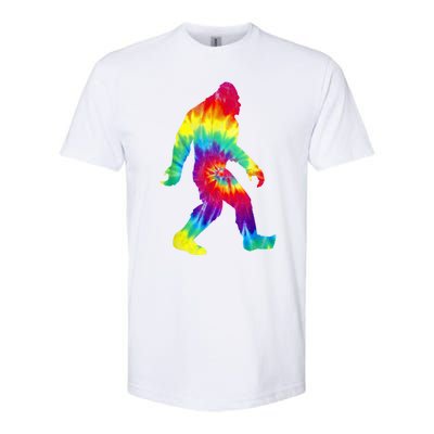 Vintage Hippie Bigfoot Tie Dye Distressed Softstyle® CVC T-Shirt