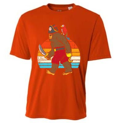 Vintage Halloween Bigfoot Pirate Parrot Costume Cooling Performance Crew T-Shirt