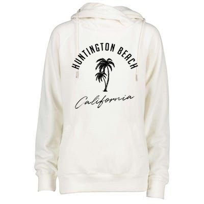 Vintage Huntington Beach California Womens Funnel Neck Pullover Hood