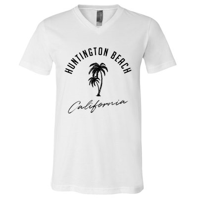 Vintage Huntington Beach California V-Neck T-Shirt