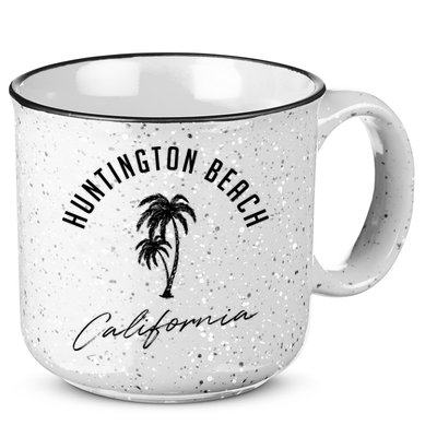 Vintage Huntington Beach California 15oz Campfire Ceramic Mug