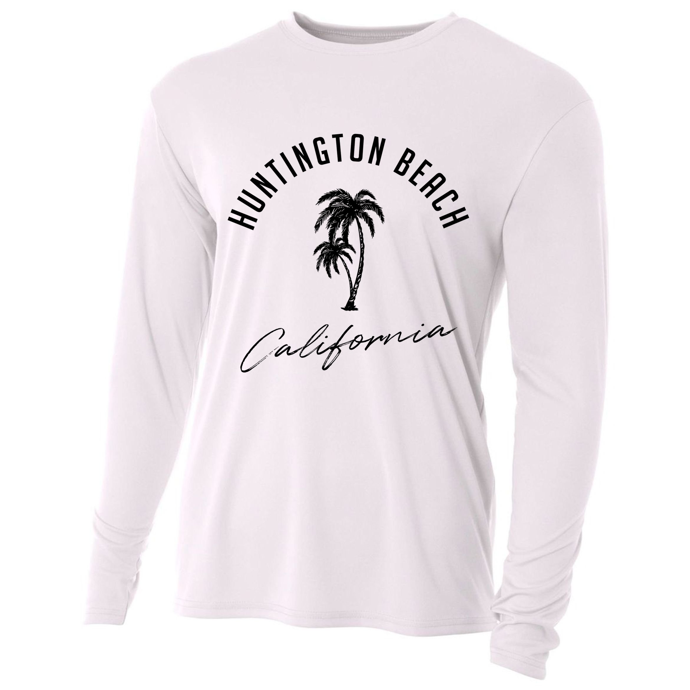 Vintage Huntington Beach California Cooling Performance Long Sleeve Crew