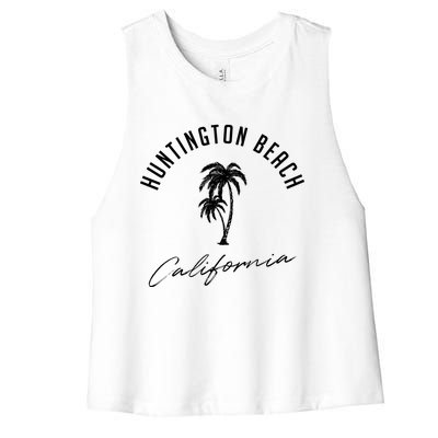 Vintage Huntington Beach California Women's Racerback Cropped Tank