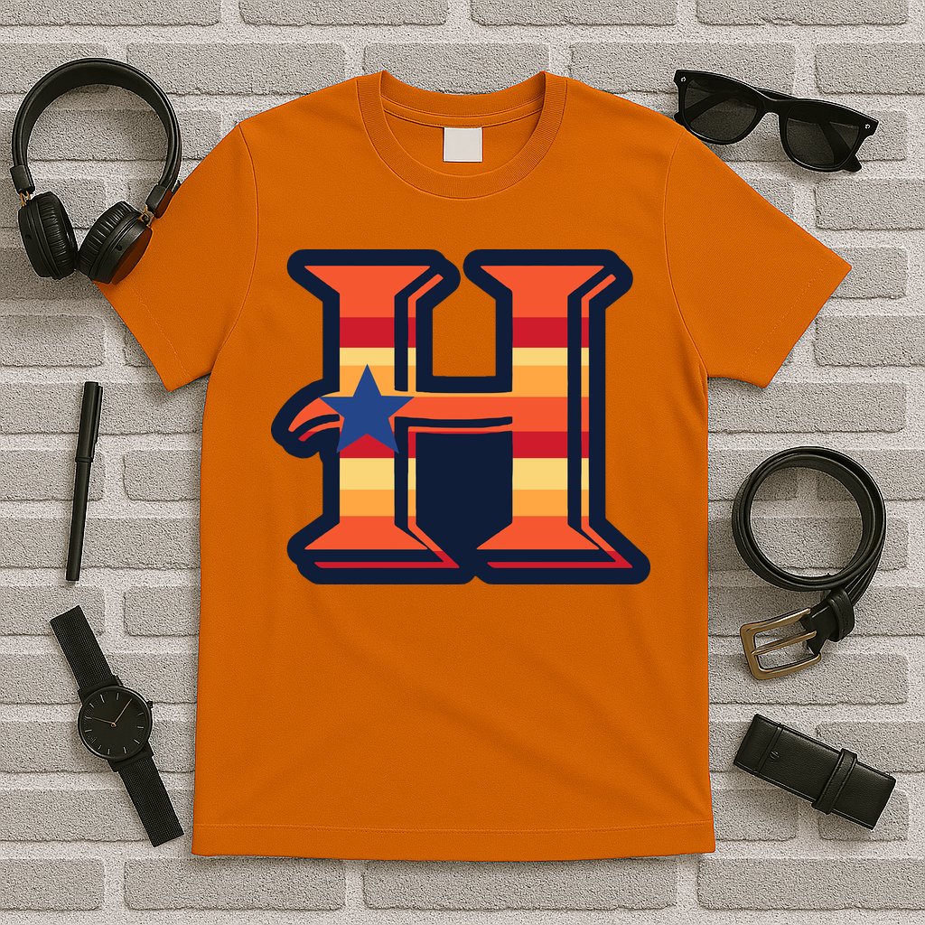 Vintage Houston Baseball H Vintage HTown Love City Texas T-Shirt