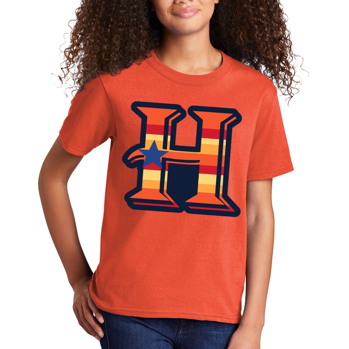 Vintage Houston Baseball H Vintage HTown Love City Texas Kids T-Shirt