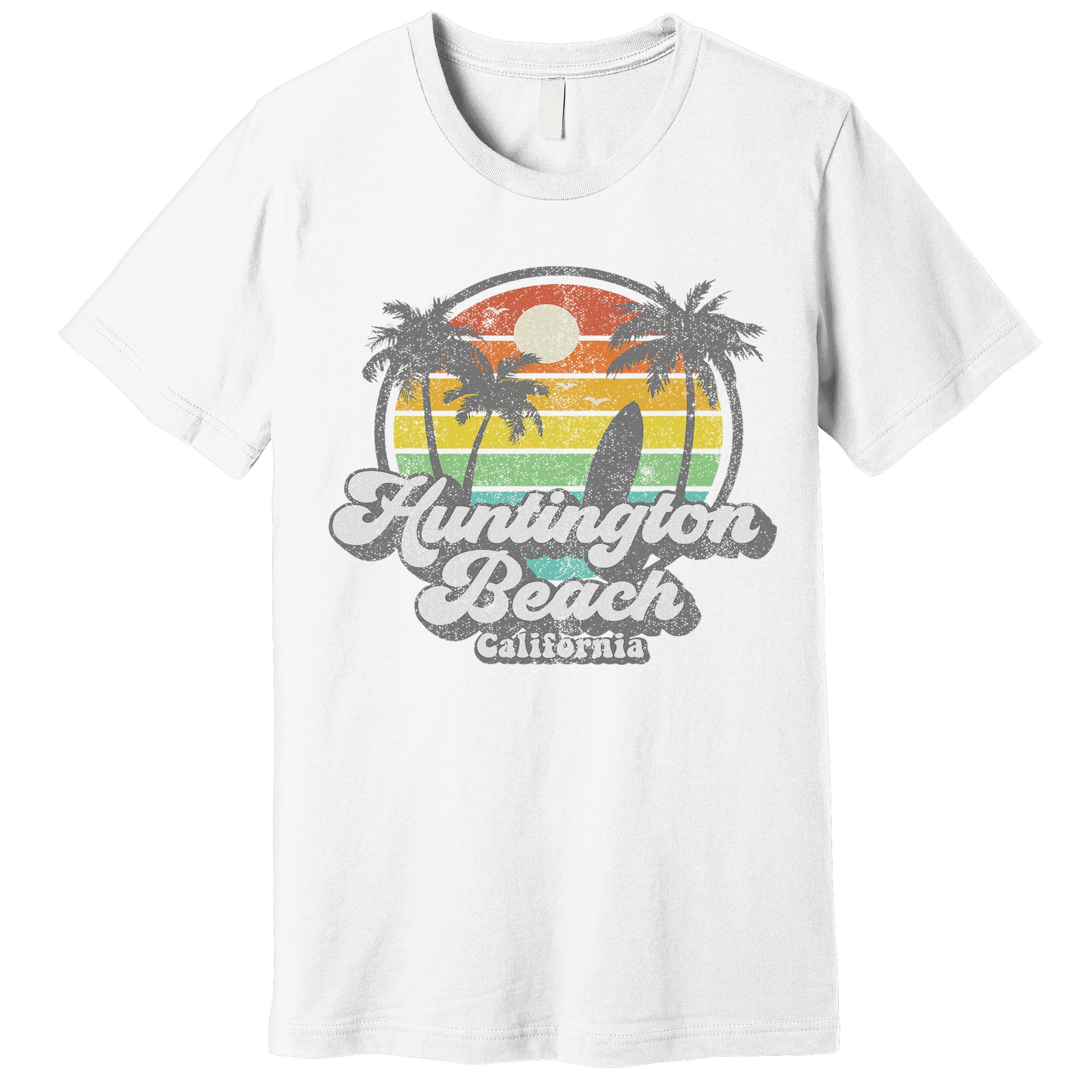 Vintage Huntington Beach California Surfing Retro Surf Gift Premium T-Shirt