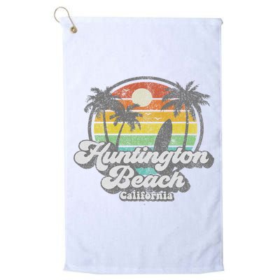Vintage Huntington Beach California Surfing Retro Surf Gift Golf Towel