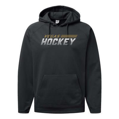 Vegas Hockey Blades Of Sl Gameday Fan Gear Performance Fleece Hoodie