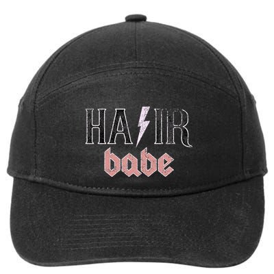 Vintage Hair Babe Hair Lover Hairstylist Hairdresser 7-Panel Snapback Hat