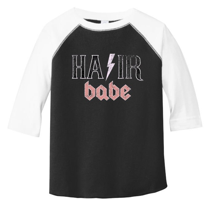 Vintage Hair Babe Hair Lover Hairstylist Hairdresser Toddler Fine Jersey T-Shirt