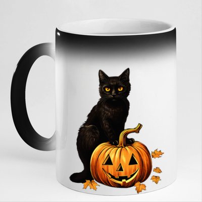 Vintage Halloween Cat Costume 11oz Black Color Changing Mug