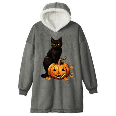 Vintage Halloween Cat Costume Hooded Wearable Blanket