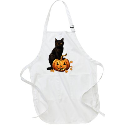 Vintage Halloween Cat Costume Full-Length Apron With Pockets