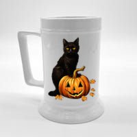 Vintage Halloween Cat Costume Beer Stein