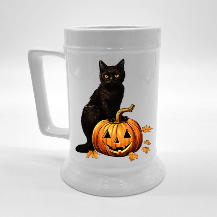 Vintage Halloween Cat Costume Beer Stein