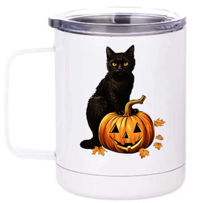 Vintage Halloween Cat Costume 12 oz Stainless Steel Tumbler Cup