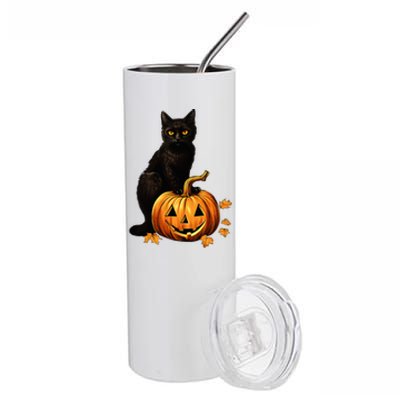 Vintage Halloween Cat Costume Stainless Steel Tumbler