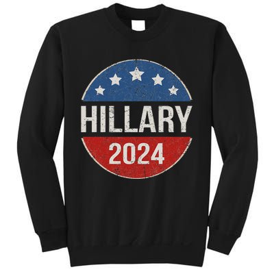 Vintage Hillary Clinton 2024 For President Election Campaign Sweatshirt