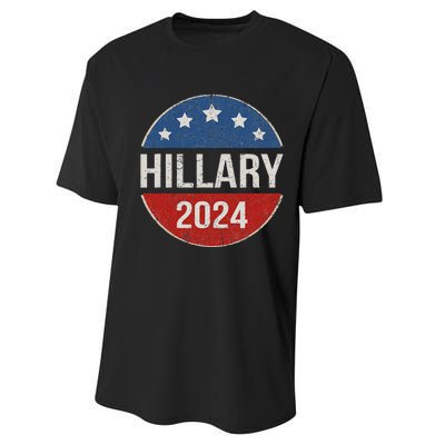 Vintage Hillary Clinton 2024 For President Election Campaign Performance Sprint T-Shirt