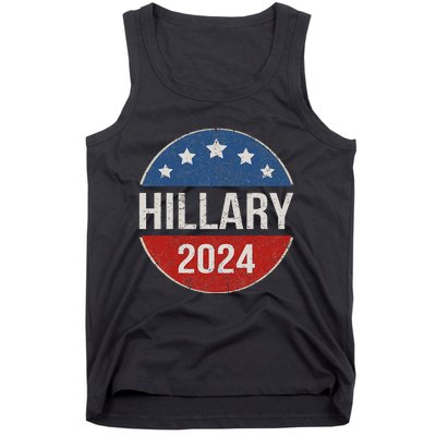 Vintage Hillary Clinton 2024 For President Election Campaign Tank Top