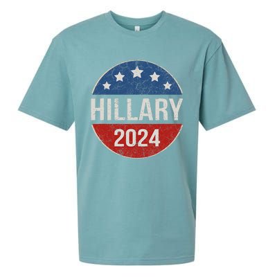 Vintage Hillary Clinton 2024 For President Election Campaign Sueded Cloud Jersey T-Shirt