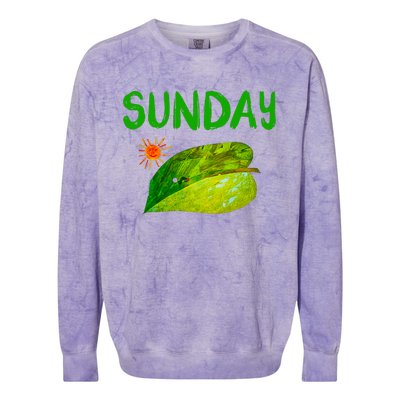 Very Hungry Caterpillar Sunday Fruits Birthday Caterpillar Colorblast Crewneck Sweatshirt