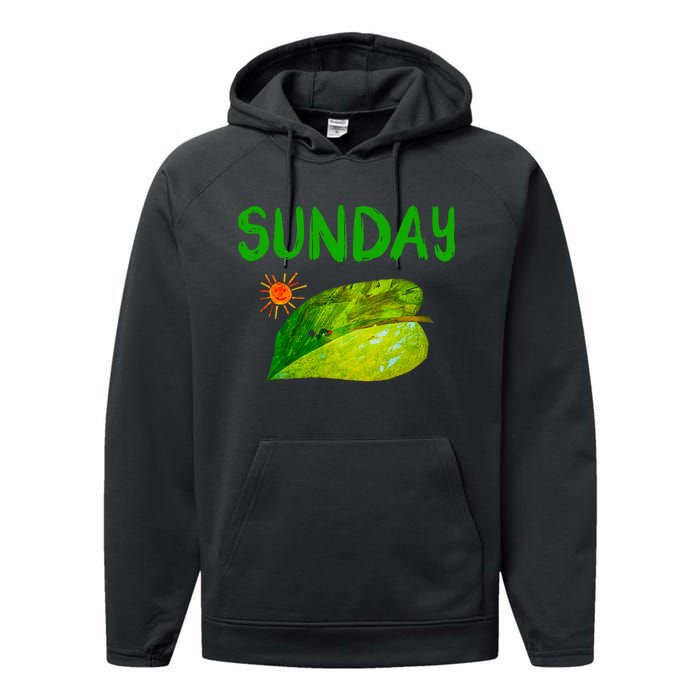 Very Hungry Caterpillar Sunday Fruits Birthday Caterpillar Performance Fleece Hoodie