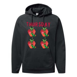 Very Hungry Caterpillar Thursday Fruits Birthday Caterpillar Performance Fleece Hoodie