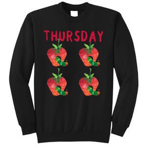 Very Hungry Caterpillar Thursday Fruits Birthday Caterpillar Tall Sweatshirt