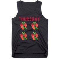 Very Hungry Caterpillar Thursday Fruits Birthday Caterpillar Tank Top