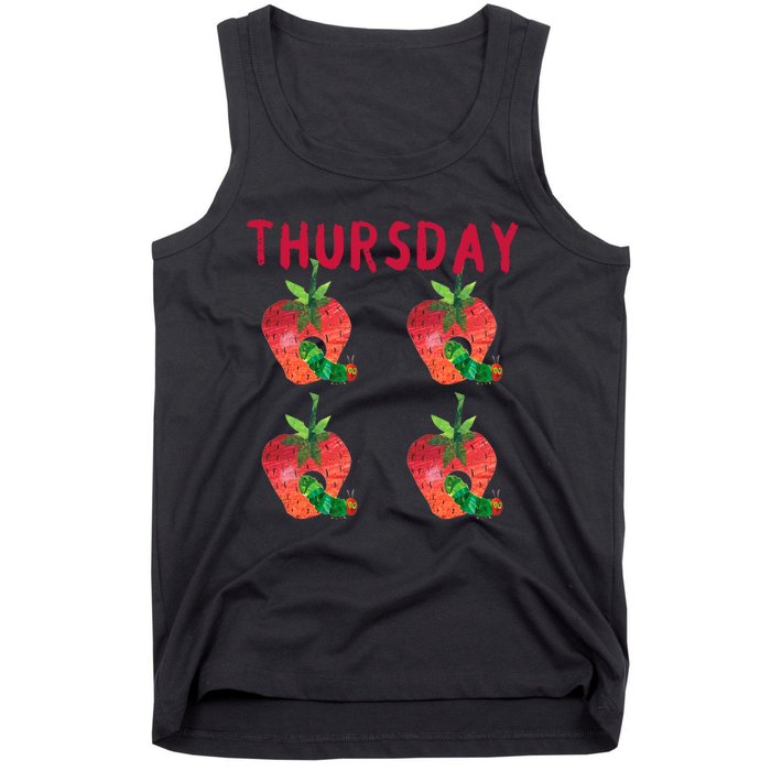 Very Hungry Caterpillar Thursday Fruits Birthday Caterpillar Tank Top