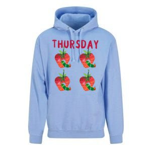 Very Hungry Caterpillar Thursday Fruits Birthday Caterpillar Unisex Surf Hoodie