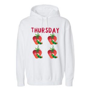 Very Hungry Caterpillar Thursday Fruits Birthday Caterpillar Garment-Dyed Fleece Hoodie