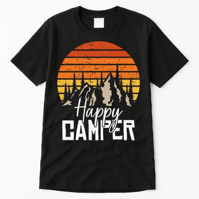 Vintage Happy Camper Tent Natural Mountain Tents Tall T-Shirt