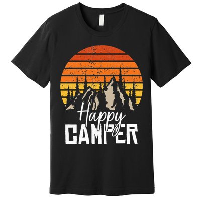 Vintage Happy Camper Tent Natural Mountain Tents Premium T-Shirt