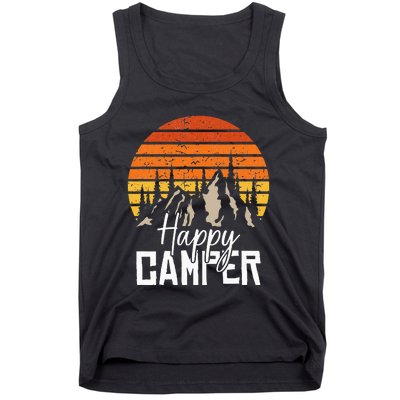 Vintage Happy Camper Tent Natural Mountain Tents Tank Top